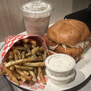 Katsu Burger - Miso Honey Tofu Fries Kinako & Black Sesame - Japanese Near Me - Seattle, Washington Katsu Burger - Miso Honey Tofu Fries Kinako & Black Sesame - Japanese Near Me - Seattle, Washington