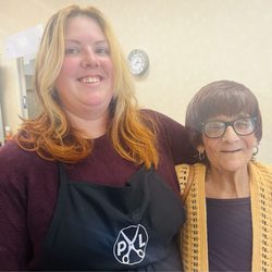 Perfect Look Hair Salon - My mother and her stylist, Bettina.