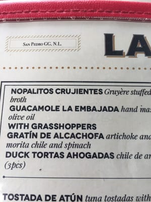 Menu photo 4 La Embajada Monterrey, NLE Menu photo 4 La Embajada Monterrey, NLE