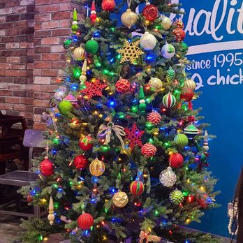 bb.q Chicken Cerritos - Love this! Got my Christmas tree fix:) - Korean Near Me - Cerritos, California