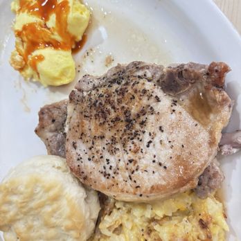 The Toasted Yolk Cafe - Pork Chop Breakfast - Breakfast & Brunch Near Me - Biloxi, Mississippi