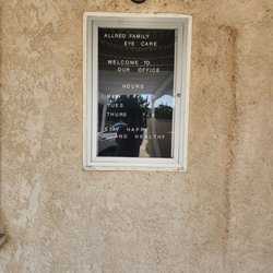 Allred Family Eye Care Optometry - Hours of operation