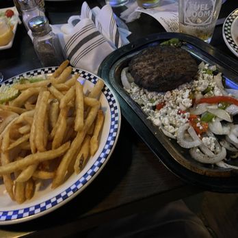 Austin's Saloon & Eatery - And you have to arrange it yourself? Should say on the menu  BLACK BLUE BURGER - Steakhouses Near Me - Libertyville, Illinois