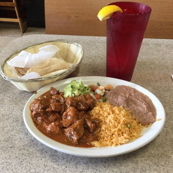 Taqueria Chapala - Carne Guisada Plate. House made flour tortillas - Tacos Near Me - Austin, Texas