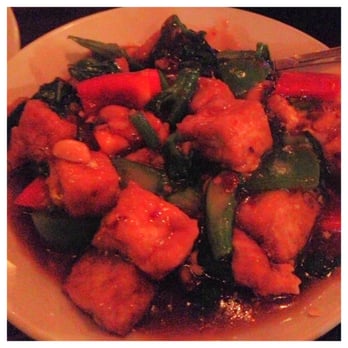 M Shanghai - Kung Pao Tofu with Chinese Broccoli - Shanghainese Near Me - Brooklyn, New York M Shanghai - Kung Pao Tofu with Chinese Broccoli - Shanghainese Near Me - Brooklyn, New York