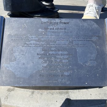 Unconditional Surrender Statue -  Embracing Peace - Embracing Peace Placard - Landmarks & Historical Buildings Near Me - San Diego, California