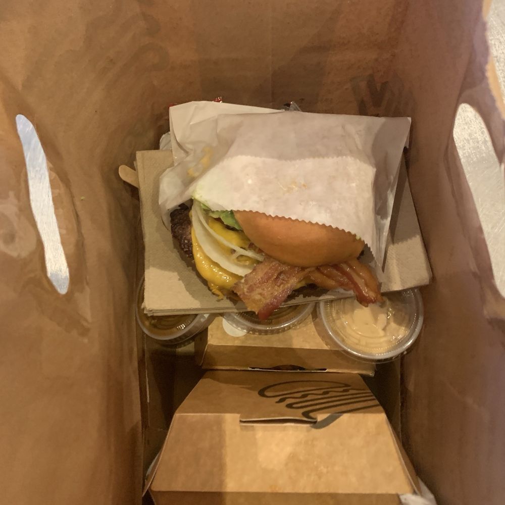 Shake Shack Long Beach - Double Avocado Bacon Cheese Burger, in the box is a lettuce wrapped shroom burger, Korean Cheese fries and the K-Shack chicken nuggets - Burgers Near Me - Long Beach, California Shake Shack Long Beach - Double Avocado Bacon Cheese Burger, in the box is a lettuce wrapped shroom burger, Korean Cheese fries and the K-Shack chicken nuggets - Burgers Near Me - Long Beach, California