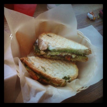Flour Bakery + Cafe - grilled portobello melt (with fresh mozzarella, roasted tomatoes, and basil pesto) - Coffee & Tea Near Me - Cambridge, Massachusetts Flour Bakery + Cafe - grilled portobello melt (with fresh mozzarella, roasted tomatoes, and basil pesto) - Coffee & Tea Near Me - Cambridge, Massachusetts
