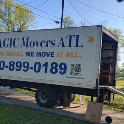 Magic Movers ATL - Moving truck with contact number, and pics of the work being done.