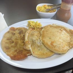 Bean & Cheese; Cheese and Locoro; & Chicharrones Pupusas Bean & Cheese; Cheese and Locoro; & Chicharrones Pupusas