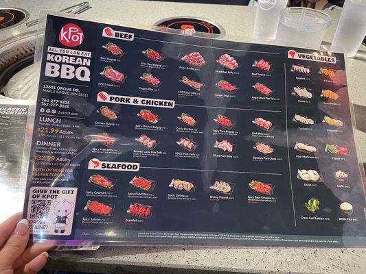 Menu photo 2 KPOT Korean BBQ & Hot Pot Maple Grove, MN Menu photo 2 KPOT Korean BBQ & Hot Pot Maple Grove, MN