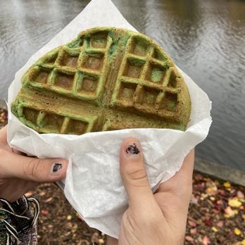Coby’s Cafe - pandan waffle - Themed Cafes Near Me - Seattle, Washington