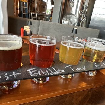Subversive Malting + Brewing - The flight. - Breweries Near Me - Catskill, New York