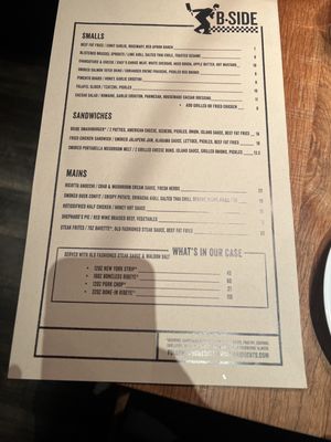 Menu photo 8 B Side Fairfax, VA
