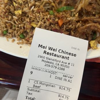 Mei Wei Chinese Restaurant - Not bad for fresh cook hot food. - Chinese Near Me - Modesto, California