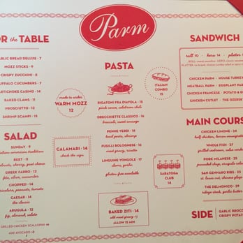 Parm - Menu - Italian Near Me - New York, New York Parm - Menu - Italian Near Me - New York, New York