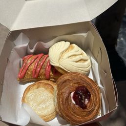 Poptart, concha , cream cheese danish, cronut