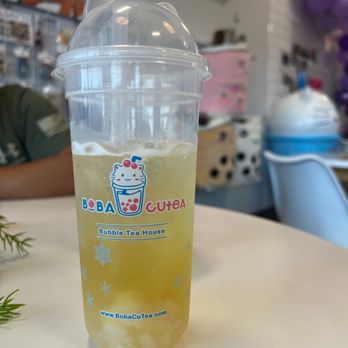 Boba Cutea - 24oz. Lychee Green Tea - Bubble Tea Near Me - Chandler, Arizona