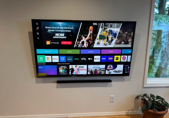 Wire Concealment installations - This portfolio highlights my wire concealment work. Whether it’s in-wall power, raceways, or creative solutions when outlets aren’t an option—I focus on clean, safe, and discreet results that keep the attention on your TV, not the wires.