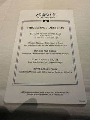 Menu photo 4 Eddie V's Prime Seafood Tampa, FL Menu photo 4 Eddie V's Prime Seafood Tampa, FL