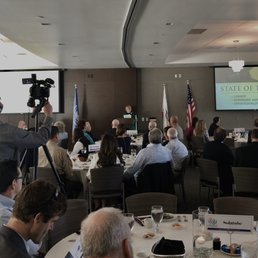 Chris Ryan filming Mayor Judy Ritter's address at the Vista Chamber of Commerce 2020 State of the Community Luncheon. Chris Ryan filming Mayor Judy Ritter's address at the Vista Chamber of Commerce 2020 State of the Community Luncheon.