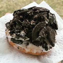 K's Creamery - Glazed donut with oreo topping