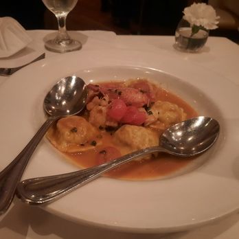 Da Marco - Sweet corn ravioli, it was ok, I almost wish it was a lobster ravioli, I liked the sauce alot, but was not as savory as I wanted - Italian Near Me - Houston, Texas Da Marco - Sweet corn ravioli, it was ok, I almost wish it was a lobster ravioli, I liked the sauce alot, but was not as savory as I wanted - Italian Near Me - Houston, Texas