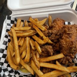 Chicken tenders and fries