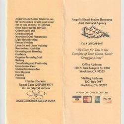 Angels Hand Senior Resource - Angel's Hand senior Resource Brochure