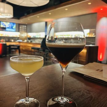 Press Club - BBC Martini (right) French 75 (left) - Wine Bars Near Me - San Francisco, California Press Club - BBC Martini (right) French 75 (left) - Wine Bars Near Me - San Francisco, California