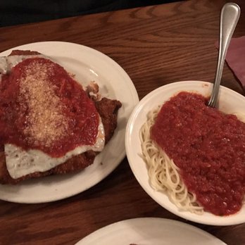Cafe Venice - Chicken parm with two big sides! Angel hair pasta and sauce and onion soup! - Italian Near Me - Norwood, Massachusetts