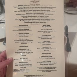 Front of menu