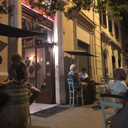 Enofficina - Everyone prefers outside on the sidewalk so they can smoke.