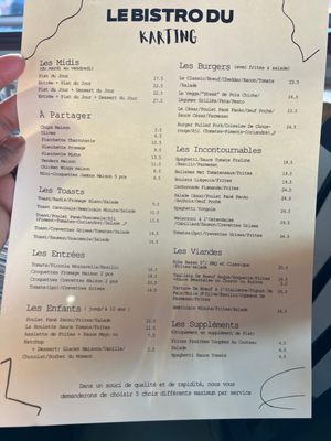 Menu photo 1 Le Bistro du Karting Wavre, WBR
