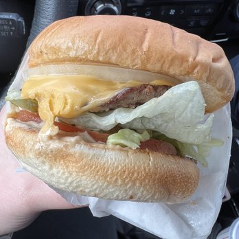 PICK-QUICK Drive In - Single Patty Deluxe Cheeseburger - Fast Food Near Me - Seattle, Washington PICK-QUICK Drive In - Single Patty Deluxe Cheeseburger - Fast Food Near Me - Seattle, Washington