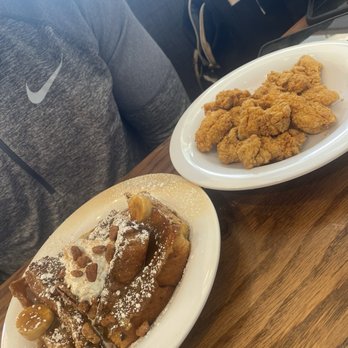 Brick & Spoon - Banana foster French toast with a side of chicken - Breakfast & Brunch Near Me - Gulfport, Mississippi