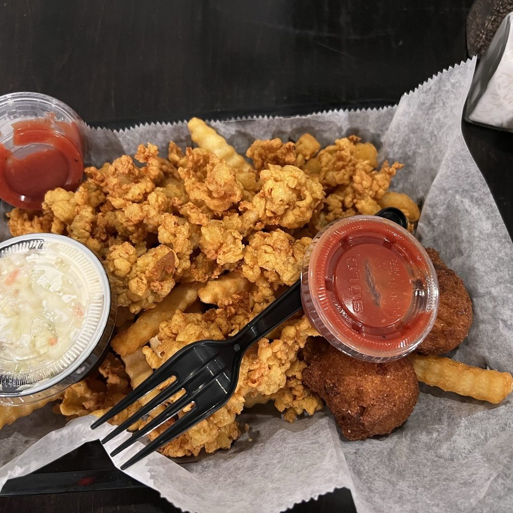 Dockside Seafood Restaurant - Clam strips (yessssss!) and freaking amazing fries. Don't bother with the hush puppies. - Seafood Near Me - Jacksonville Beach, Florida Dockside Seafood Restaurant - Clam strips (yessssss!) and freaking amazing fries. Don't bother with the hush puppies. - Seafood Near Me - Jacksonville Beach, Florida