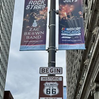 Historic Route 66 Begin Sign - 07.04.25 - Landmarks & Historical Buildings Near Me - Chicago, Illinois Historic Route 66 Begin Sign - 07.04.25 - Landmarks & Historical Buildings Near Me - Chicago, Illinois