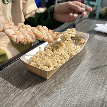 Skewed North - Sea salt shrimp with coconut rice - Food Trucks Near Me - Talkeetna, Alaska Skewed North - Sea salt shrimp with coconut rice - Food Trucks Near Me - Talkeetna, Alaska