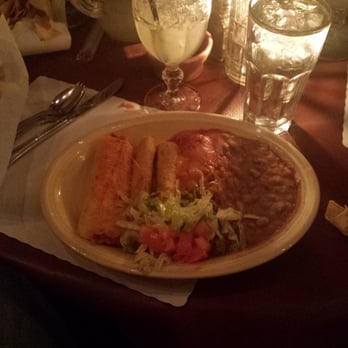 El Pinto - Two soft tacos and a rolled piece of deliciousness!  This is a sexy meal and way good. - New Mexican Cuisine Near Me - Albuquerque, New Mexico