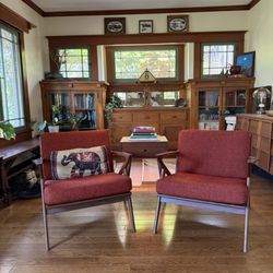 Sierra Upholstery - Z chairs used to be a bright blue, redone in a beautiful burnt orange.