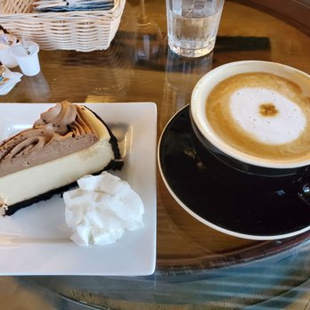 Anderson Reserve - Irish Creme cheesecake for dessert and a delicious latte. Love their coffee! - Steakhouses Near Me - Sweet, Idaho