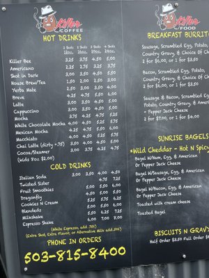 Menu photo 2 Killer Coffee Tillamook, OR Menu photo 2 Killer Coffee Tillamook, OR