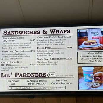 Harris BBQ - Sandwich & wrap menu 11/2024 - Barbeque Near Me - Coalinga, California