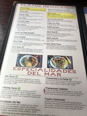 Menu photo 4 Flores Mexican Restaurant Austin, TX