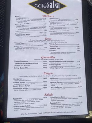 Menu photo 5 Cafe Salsa Cotati, CA