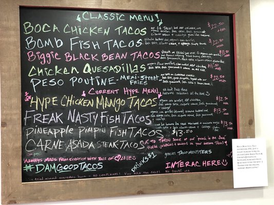 Menu photo 1 50 Pesos Burlington, ON