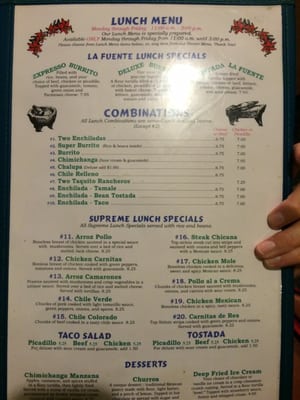 Menu photo 2 La fuente Wenatchee, WA