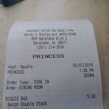 Wendy's - But I am a Princess! (sometimes) - Fast Food Near Me - Saraland, Alabama Wendy's - But I am a Princess! (sometimes) - Fast Food Near Me - Saraland, Alabama