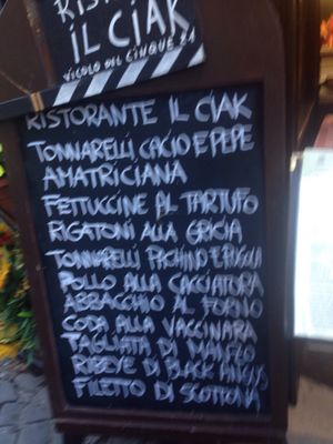 Menu photo 1 Il Ciak Rome, RM Menu photo 1 Il Ciak Rome, RM